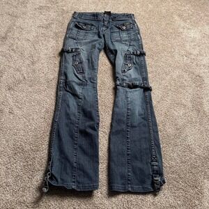 PARASUCO DENIM CULT LOW RISE BUTTON FLAP CARGO PANTS